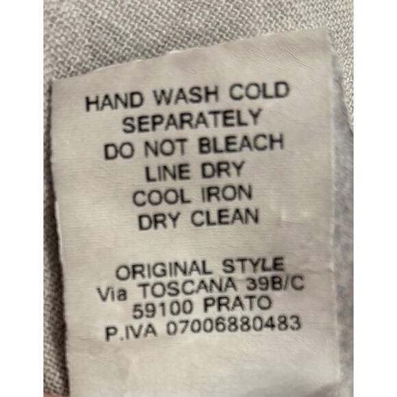 Contessa Teresa ITALY Linen Cotton Dress Boho Lagenlook Angular Cottagecore XL - Picture 5 of 5